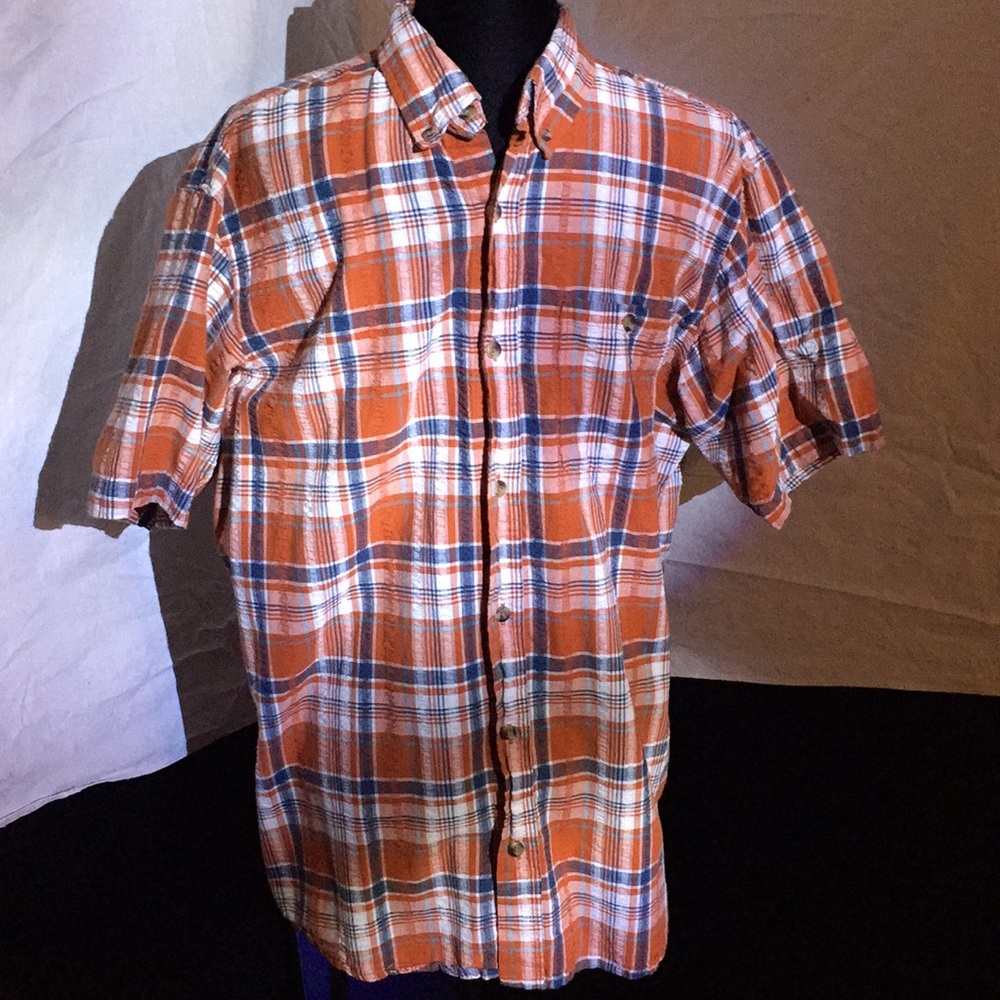 Orange and blue short sleeve